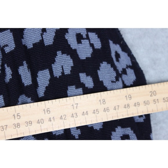 Ruby Rd. Womens Open Front Cardigan Sweater Size Small Blue Animal Print - Picture 3 of 6